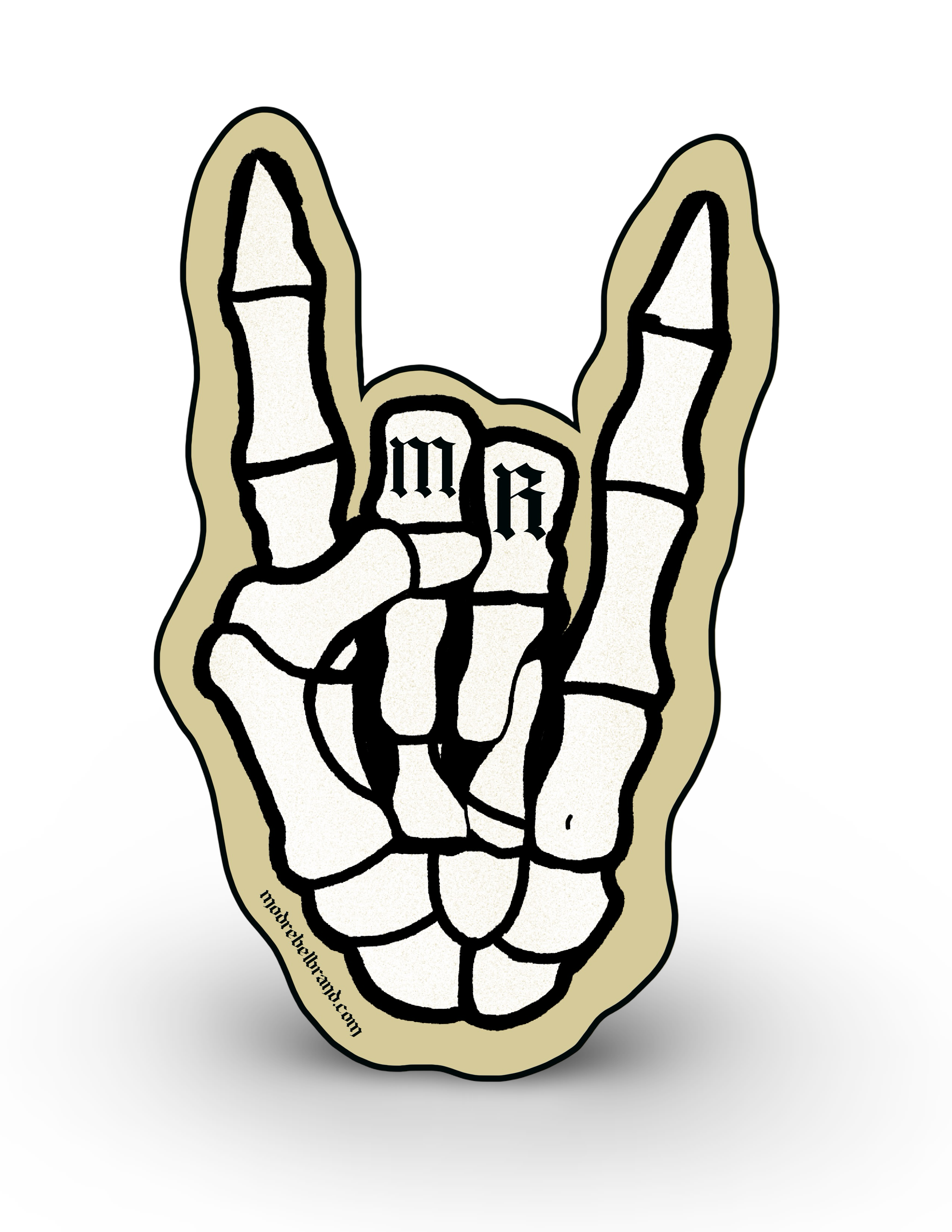 Rebel Horns Sticker 3"