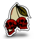 Cherry Skulls Sticker 3"