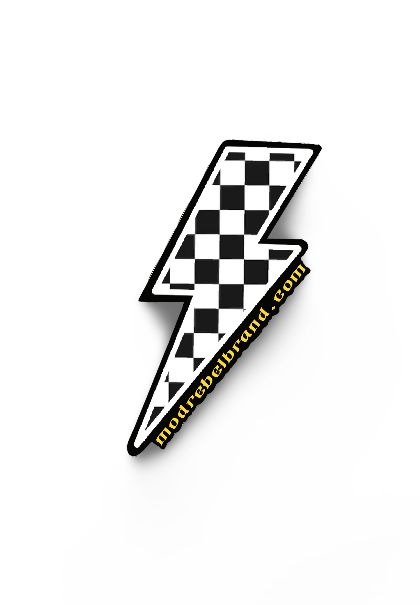 Checker Bolt Sticker 4"